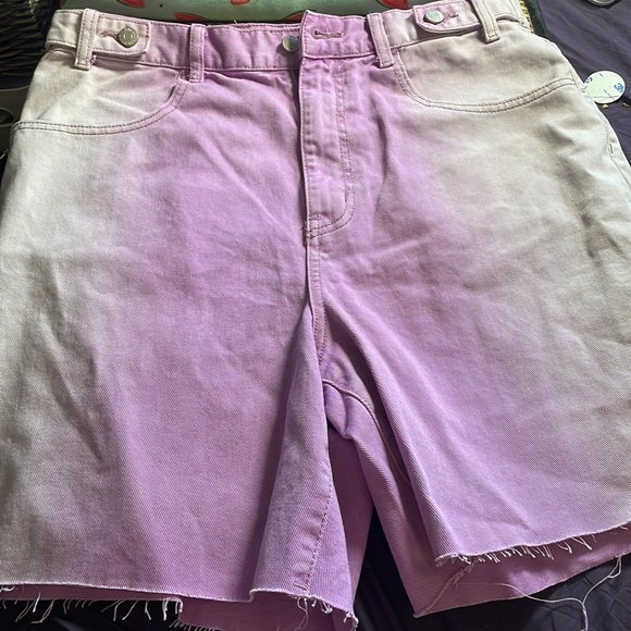 BDG Longline Denim Short In Purple by Urban Outfitters Unisex Size 32 - Picture 2 of 6